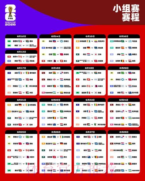 2026世界杯完整赛程完整版完整安排怎么查